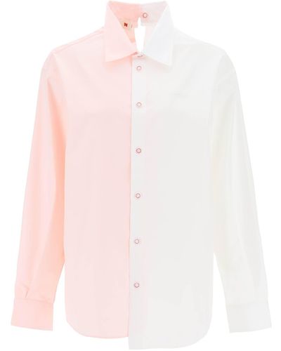 Marni Camicia Asimmetrica Bicolor - Rosa