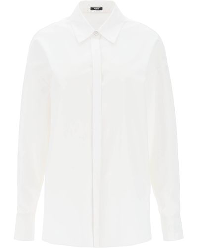 Versace Oversized Poplin Shirt - White