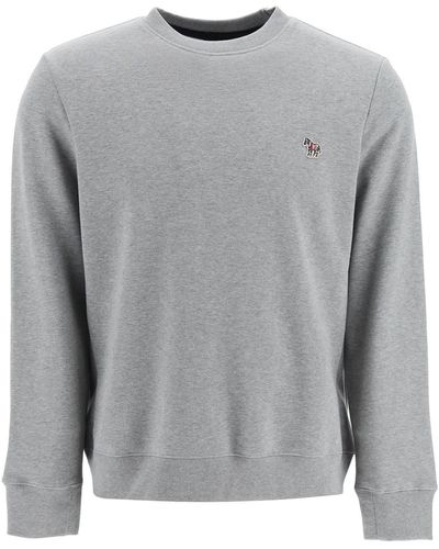 PS by Paul Smith Zebra Logo Sweatshirt In Organic Cotton - Grey