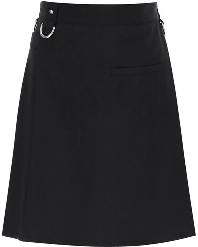 Givenchy Wool And Mohair Kilt Skirt - Black