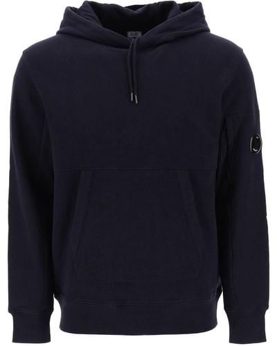 C.P. Company Hoodie In French Terry - Blue