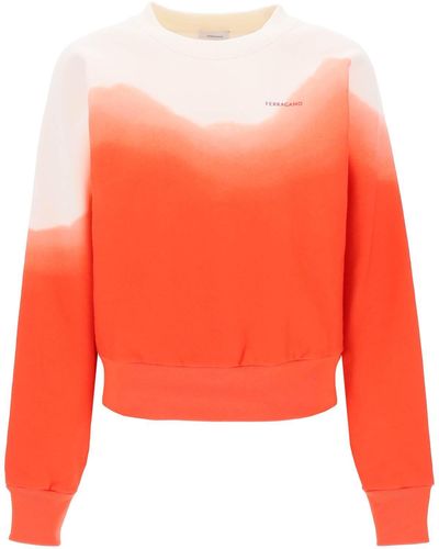 Ferragamo Dip-Dye Effect Sweatshirt - Orange