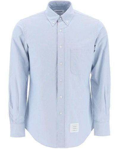 Thom Browne Oxford Cotton Button-Down Shirt - Blue