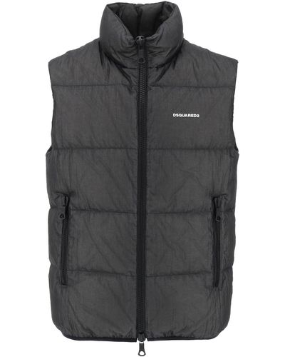 DSquared² Ripstop Puffer Vest - Black