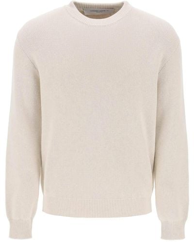 Golden Goose Davis Cotton Rib Sweater - White