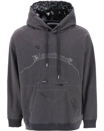 Children of the discordance Hoodie With Bandana Detailing - Gray