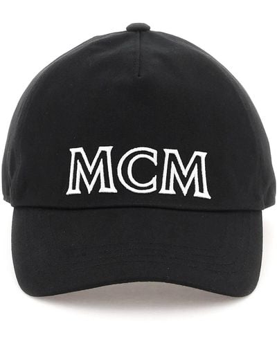 MCM Cappello Baseball Con Logo Ricamato - Nero