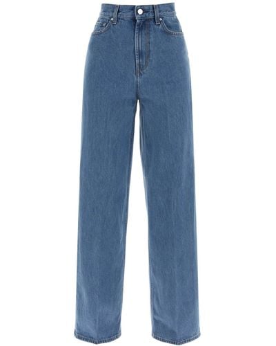Totême Organic Cotton Wide Leg Jeans - Blue