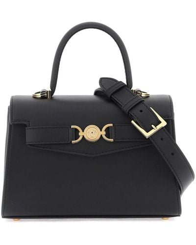 Versace Small Medusa-embellished Leather Top-handle Bag - Black