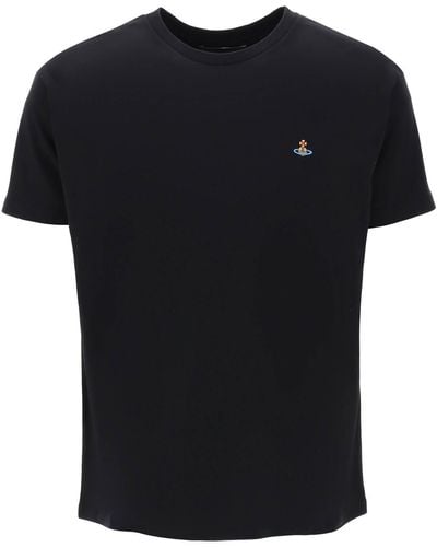 Vivienne Westwood T Shirt Classica Con Logo Orb - Nero