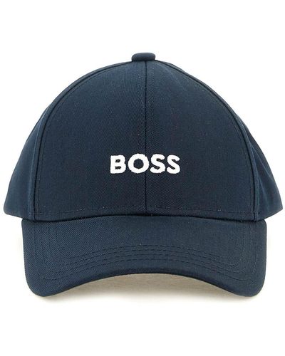 BOSS Baseball Cap With Embroidered Logo - Blue