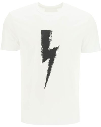 Neil Barrett Chalk Bolt T-shirt - White