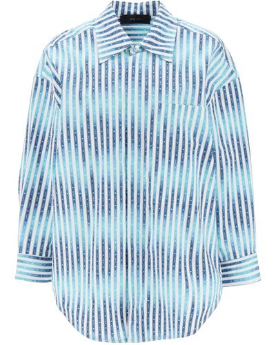 Amiri Oversized Striped Shirt - Blue