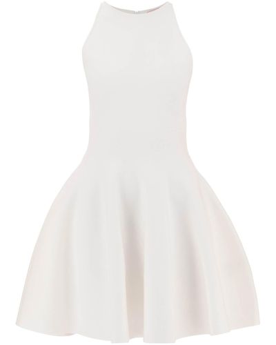 Alexander McQueen "Mini Knitted Skater Dress - White
