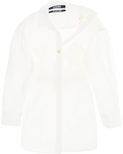 Jacquemus "The Mini Shirt Dress Chemise G - Bianco