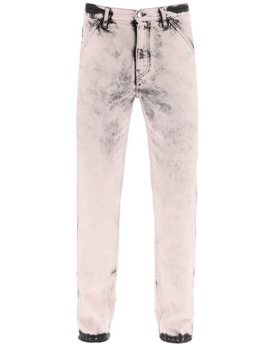 OAMC Stone-washed Straight-leg Jeans - Pink