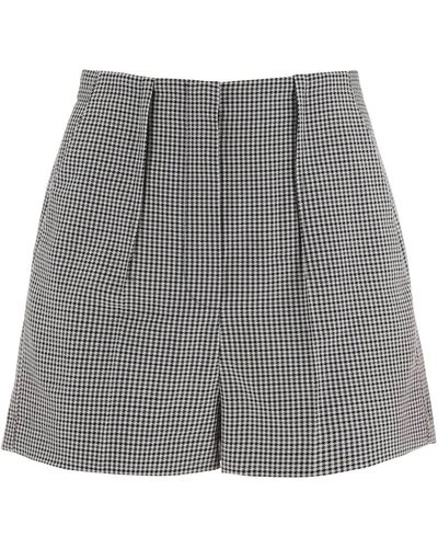 Fendi SHORTS IN LANA PIED-DE-POULE - Grigio