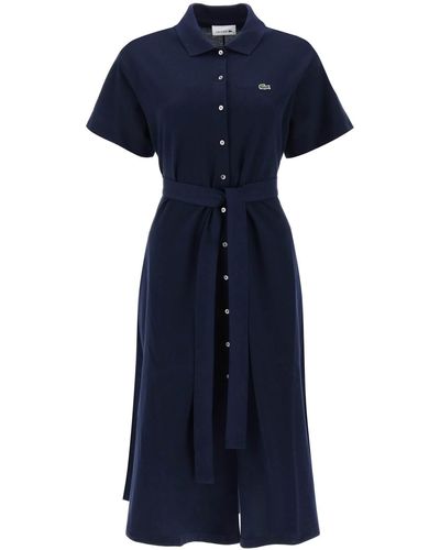 Lacoste Pique Polo Dress - Blue