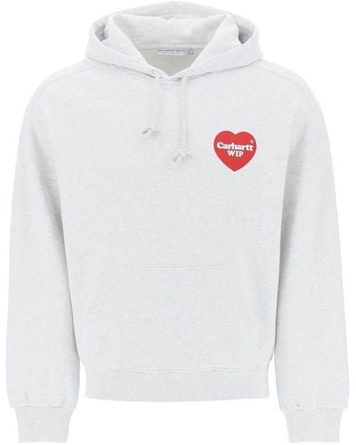 Carhartt Hooded Heart Sweatshirt - White