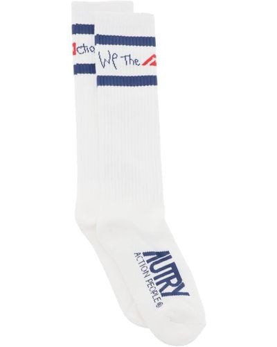 Autry Socks With Logo - White
