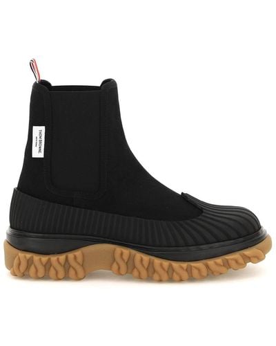 Thom Browne Canvas Duck Chelsea Boots - Black