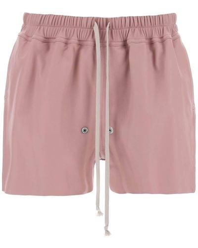 Rick Owens Gabe Leather Shorts For - Pink