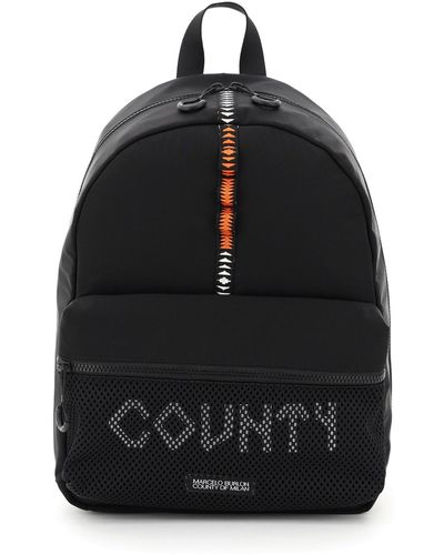 Marcelo Burlon County Tape Mesh Backpack - Black