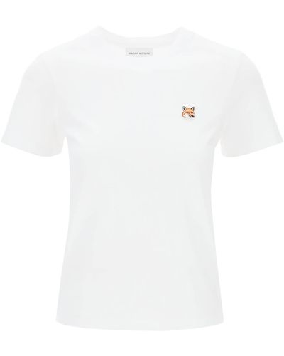 Maison Kitsuné T Shirt Girocollo Fox Head - Bianco