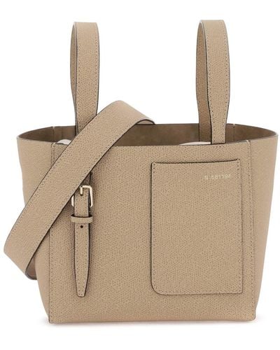 Valextra Soft Micro Bucket Bag - Natural