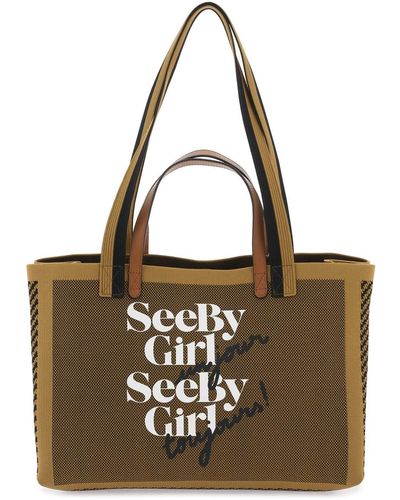 See By Chloé "See By Girl Un Jour Tote - Brown