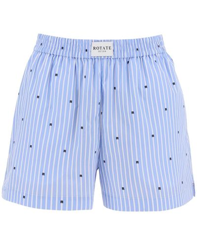 ROTATE BIRGER CHRISTENSEN Organic Cotton Boxer Shorts For - Blue