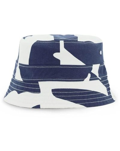 Lacoste Printed-cotton Bucket Hat - Blue