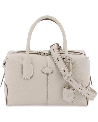 Tod's Grained Leather Bowling Bag - Natural