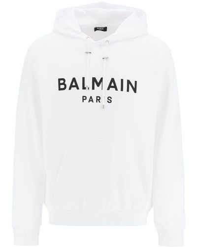 Balmain Logo Hoodie - Bianco