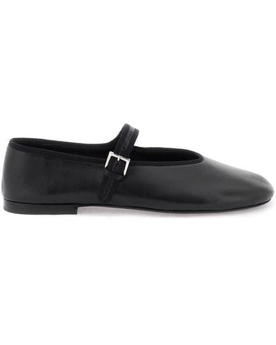 The Row Nappa Leather Boheme Mj Ballet Flats - Black