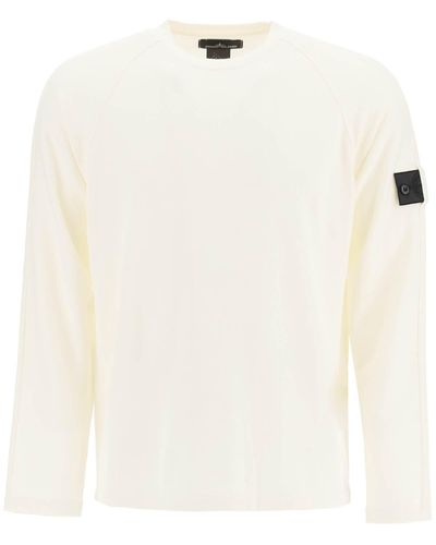 Stone Island Shadow Project Cotton Silk And Cashmere Jumper - White