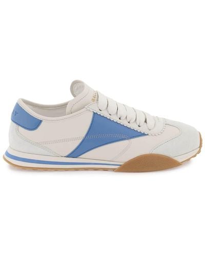 Bally Leather Sonney Trainers - Blue