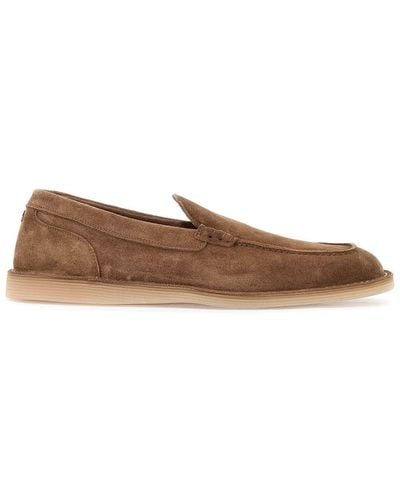 Dolce & Gabbana Suede Leather Moccas - Brown