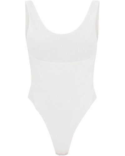 Alaïa Layered-Effect Sleeveless Bodysuit - White
