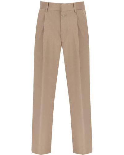 Closed 'blomberg' Loose Pants With Tapered Leg - Natural