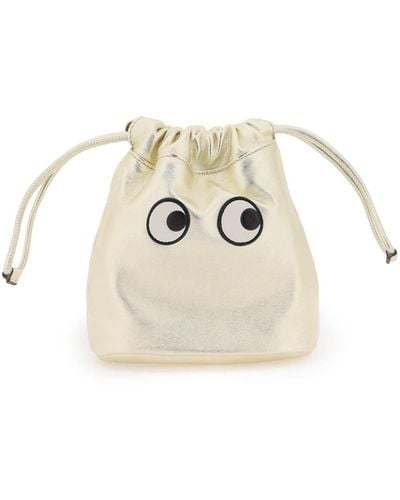 Anya Hindmarch Pouch Eyes con coulisse - Neutro