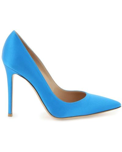 Gianvito Rossi Silk Court Shoes - Blue