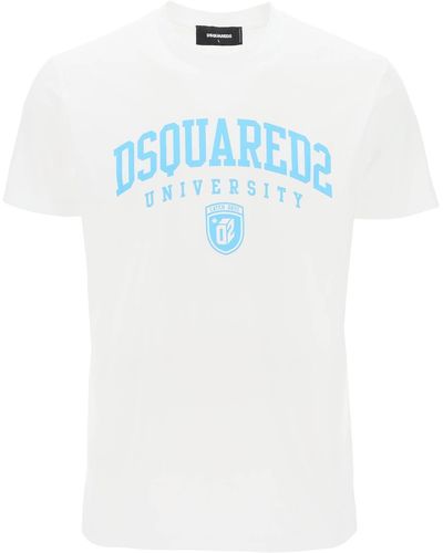 DSquared² T Shirt Stampa College - Blu