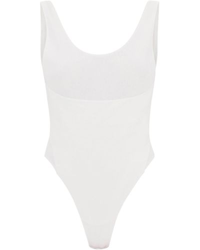 Alaïa Layered-Effect Sleeveless Bodysuit - White