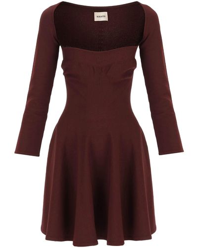 Khaite Dylan Knit Mini Dress - Purple