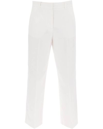 Weekend by Maxmara Trousers With Zirconia Embell - White