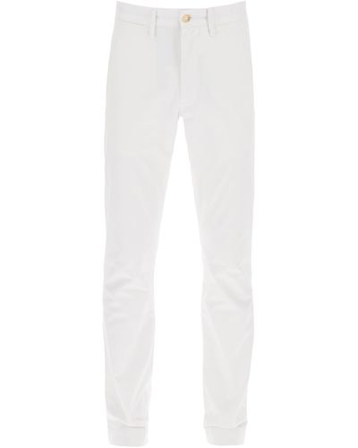 Polo Ralph Lauren Pantaloni Chino In Cotone - Bianco