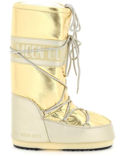 Moon Boot Metallic Snow Boots Icon Gold Technical