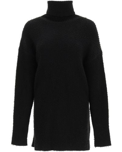 Sportmax Angora And Wool Turtleneck Pullover - Black