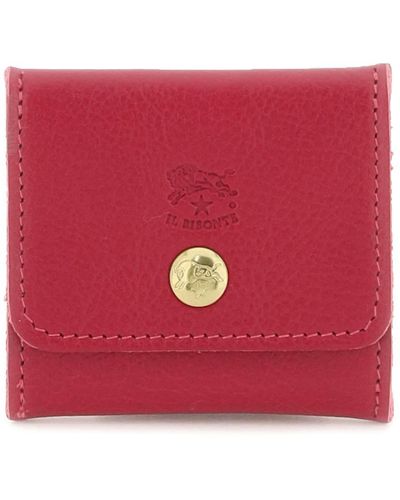 Esperia  Women's wallet in leather color azalea – Il Bisonte